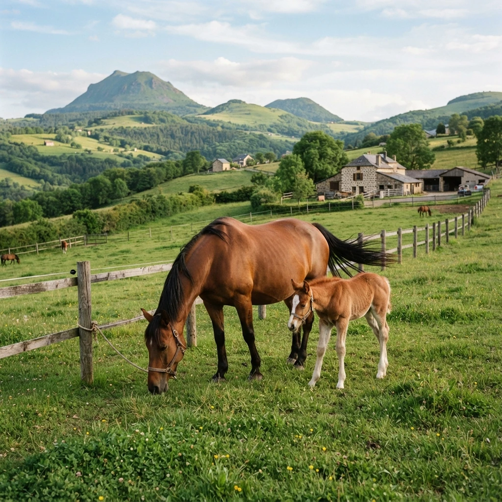 Élevage de chevaux au Ecurie CRD, Issoire